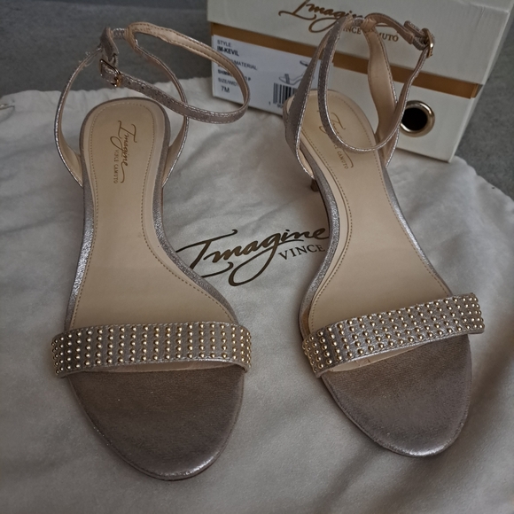Vince Camuto Shoes - Vince Camuto Imagine Soft Gold Kitten Heels
